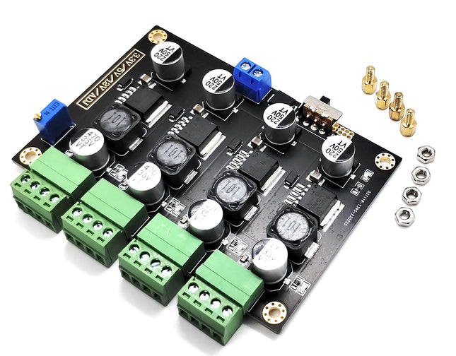 LM2596 Multi-Channel Step-Down Spannungsregler – 3.3V / 5V / 12V / ADJ – 4-fach