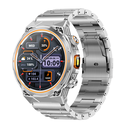 GK81 Venus Smartwatch Fitness Tracker Bluetooth Anruf Sportuhr Silber