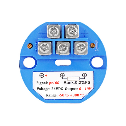 PT100 Temperatur Transmitter Modul – RTD Sensor Signalwandler 0-10V | DC 24V | -50°C bis +500°C