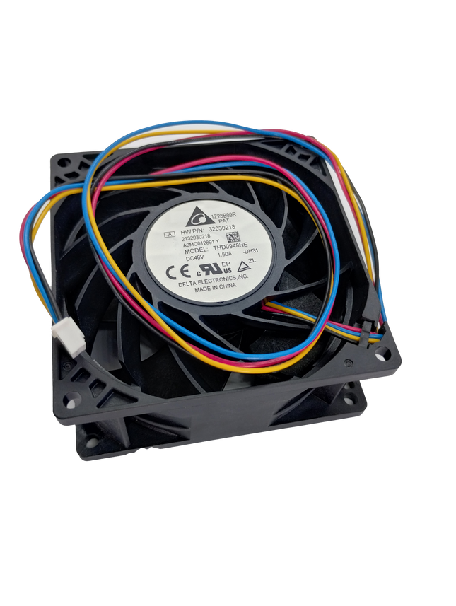 Delta THD0948HE – 92mm Hochleistungs-Lüfter 48V 13500 RPM | 182 CFM | 4-Pin PWM