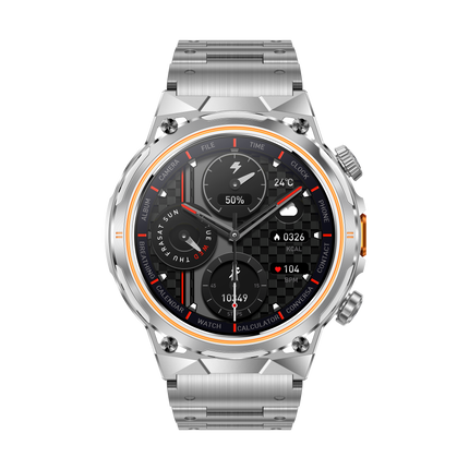 GK81 Venus Smartwatch Fitness Tracker Bluetooth Anruf Sportuhr Silber