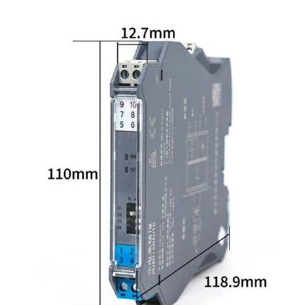 Industrial signal converter frequency input 0.1Hz-100kHz to 4-20mA / 0 - 10V