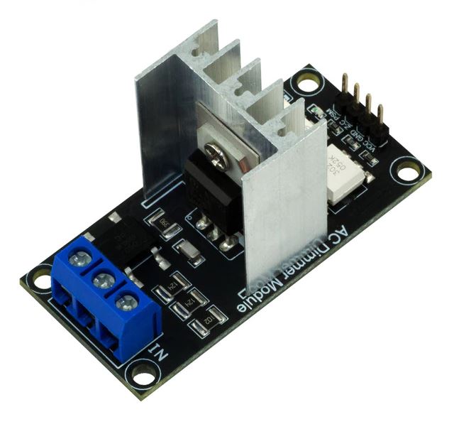 AC light lamp and motor dimmer module, 1 channel, 3.3 V/5 V logic, AC 50/60h 220V