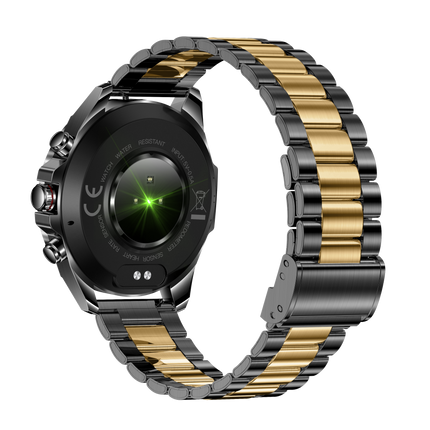Fenix GX1 Pro Smartwatch Damen Herren Schwarz Gold Fitness Tracker AMOLED