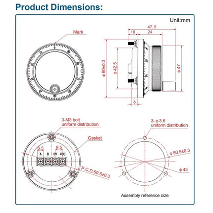 CNC Handrad MPG 24V 100PPR 4Pin NPN Manual Pulse Generator 60mm Rotary Encoder SPS PLC CNC Pulser