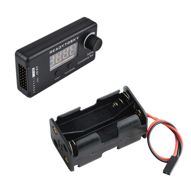 Servotester Readytosky 4CH Digital PWM PPM ESC Tester – RC Drone Flugzeug mit AA Batteriehalter