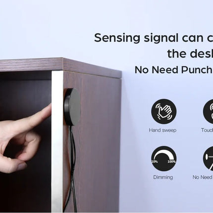 Durchdringbarer Touch-Dimmer LED-Lichtschalter (12–24 V, bis 60 W) Handkehrum Steuerung Touch-Dimmer