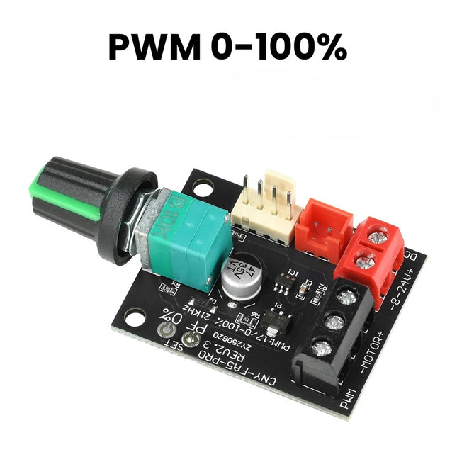 PWM Lüfterregler 4 Pin | 3 Pin 8-24V 5A – DC Fan Speed Controller mit Schalter 22kHz