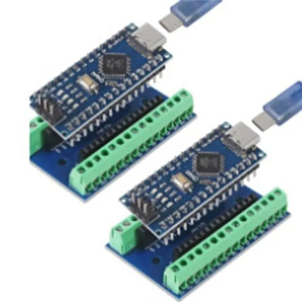 Arduino Nano V3 Set mit Breakout Board – Terminal Adapter CH340 USB Type C 2in1