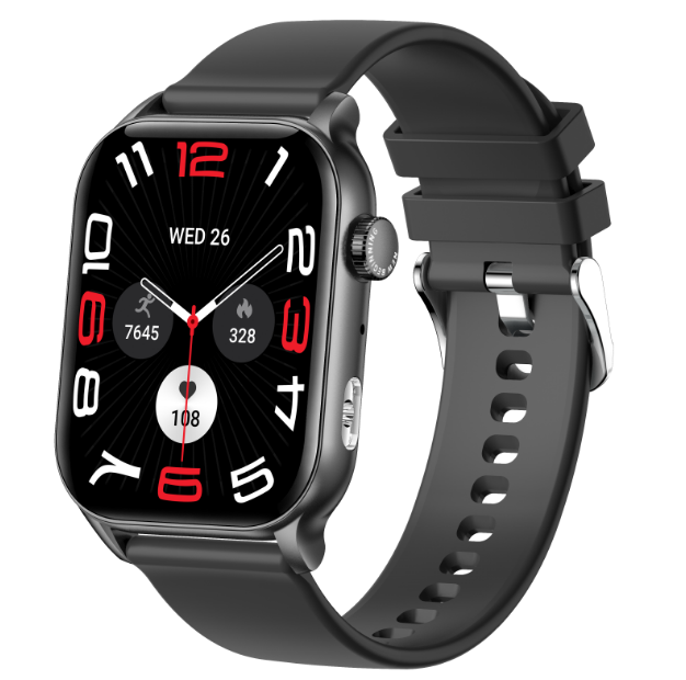 GW86 Smartwatch – AMOLED Display mit LED-Taschenlampe & 100+ Sportmodi Begleiter für Alltag und Fitness.