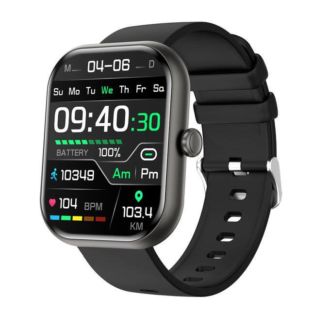 GW62 Smartwatch – 2.01" HD Display mit  Temperaturmessung Fitness- & Aktivitätsanalyse Schwarz