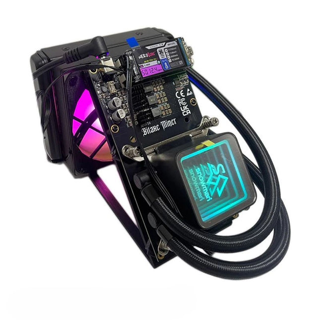 NerdQaxe++ Rev6.1 bis 6TH/s Bitcoin Solo Miner BM1370 100W Air Hydro