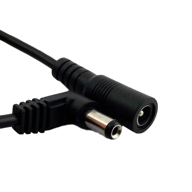 DC Verlängerungskabel 5,5x2,1 und  5,5x2,5mm 90° Winkelstecker 18AWG