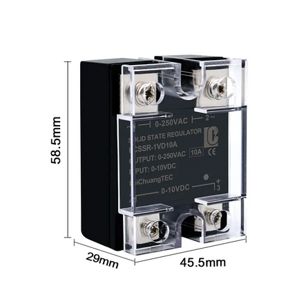 SSR 40A AC Leistungsregler 0-250V Solid State Voltage Regulator 0-10V 4-20mA 0-5V