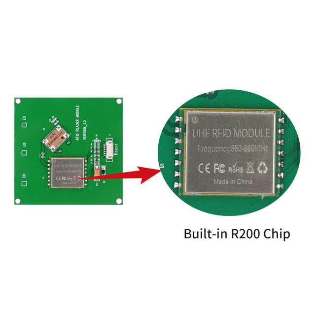 UHF RFID Reader Modul FM-60X R200 – UART TTL EPC Gen2 860-960MHz Arduino ESP32