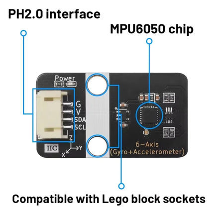 MPU6050 6-Achsen Gyroskop Beschleunigungssensor Modul PH2.0 Arduino ESP32 Robotik IMU