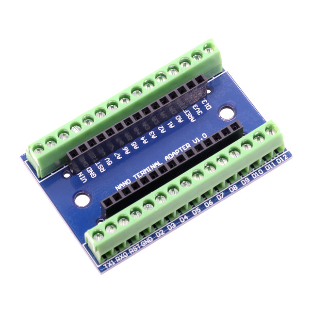 Arduino Nano V3 Set mit Breakout Board – Terminal Adapter CH340 Mini USB 2in1
