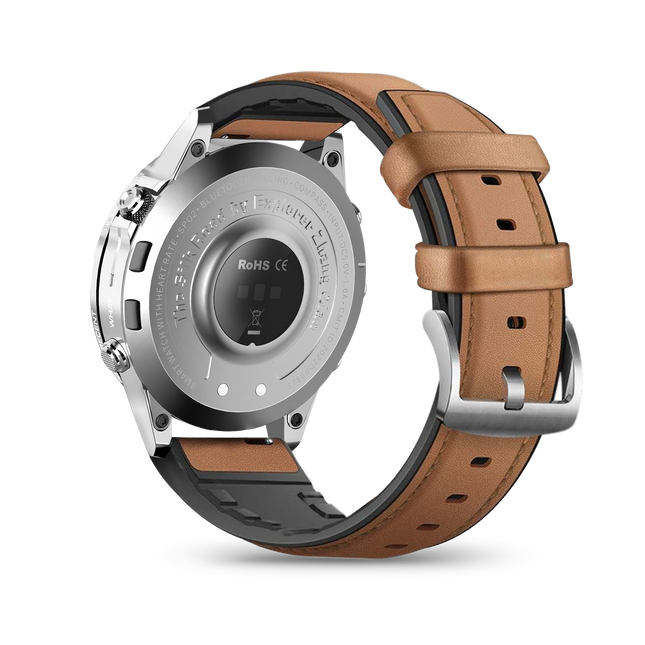 GT45 Smartwatch kunstleder Armband – Multisensor Uhr mit AI-Sprachsteuerung