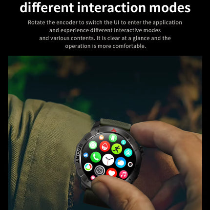 GZ6 GPS Smartwatch – AMOLED Outdoor-Uhr mit Navigation, Höhenmesser & Kompass Multisensor Uhr mit AI-Sprachsteuerung & Umwelt