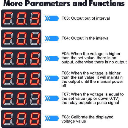 Batteriespannungs-Überwachungsmodul 0–99 V – Lade- und Entladeschutz mit Relais  Digitale Spannungsanzeige