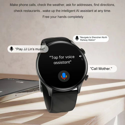 GW60 Smartwatch – AMOLED Display & Echtzeit Stressanalyse & Fitness-Atemtraining