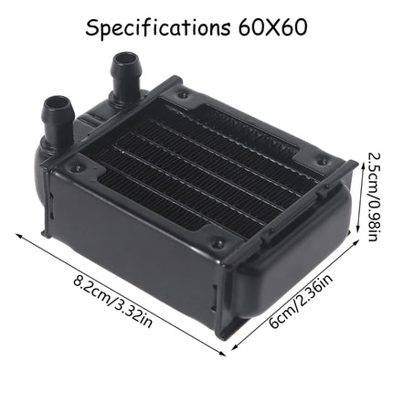 Aluminium Wasserkühler Radiator 60 80 120mm CPU GPU Wasserkühlung