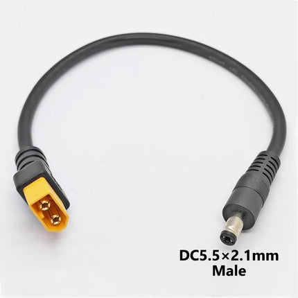 XT60 auf DC5521 Adapter Kabel 18AWG – 4 Varianten Stecker Buchse 27cm