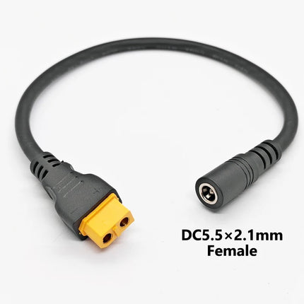 XT60 auf DC5521 Adapter Kabel 18AWG – 4 Varianten Stecker Buchse 27cm