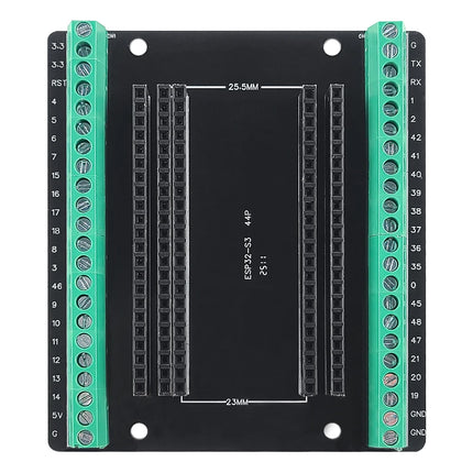 ESP32-S3 44Pin Terminal Expansion Board Schraubklemmen Breakout Adapter 23mm 25,5mm