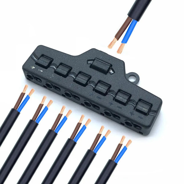 2x Draht Splitter 6 Port – Quick Connect Verteiler 0-42V für LED Kabel sensor