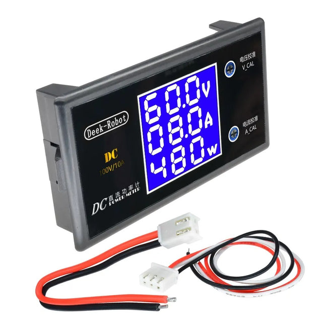 Blue Display DC 0-100V einstellbar Digital Voltmeter Amperemeter Wattmeter 10A