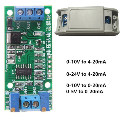 0-10V zu 4-20mA Konverter Modul – Spannung Strom Wandler für SPS PLC 24V