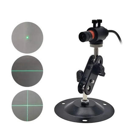 USB 5mW Grün Laser Modul mit Positionierer Halter Fokussierbar Punkt/Linie/Kreuz