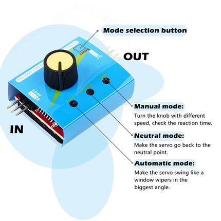 3-Kanal Digital Servo Tester + 4-Zellen AA Batteriehaltergehäuse