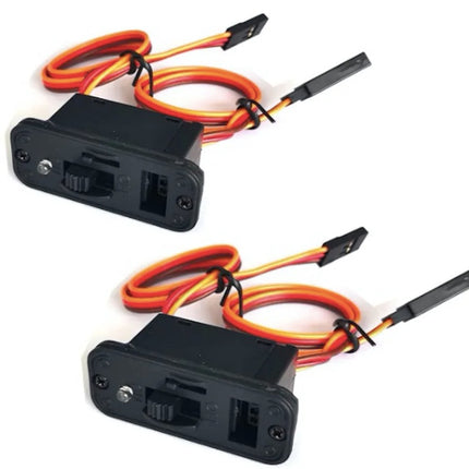 2 x Stück RC-Schalter mit LED, verbinder, JR-Stecker, Ein-Ausschalter RC Auto