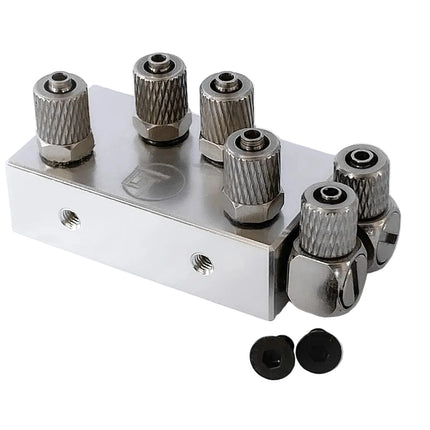 RC Hydraulik Öl Verteiler 6 Wege – M5 Distributor für Bagger 1/12 1/14