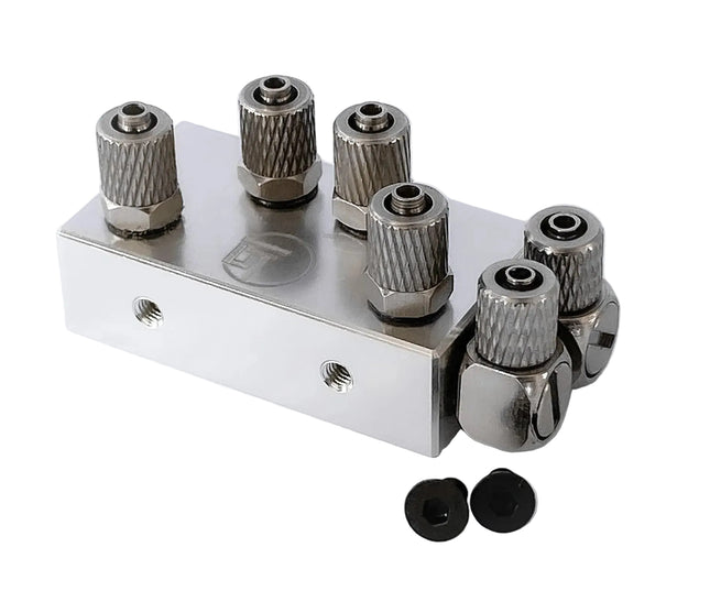 RC Hydraulik Öl Verteiler 6 Wege – M5 Distributor für Bagger 1/12 1/14