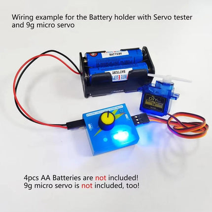3-Kanal Digital Servo Tester + 4-Zellen AA Batteriehaltergehäuse