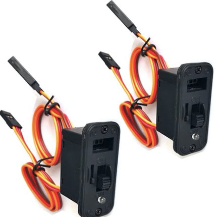 2 x Stück RC-Schalter mit LED, verbinder, JR-Stecker, Ein-Ausschalter RC Auto