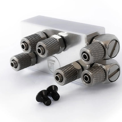 RC Hydraulik Öl Verteiler 6 Wege – M5 Distributor für Bagger 1/12 1/14