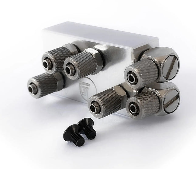 RC Hydraulik Öl Verteiler 6 Wege – M5 Distributor für Bagger 1/12 1/14