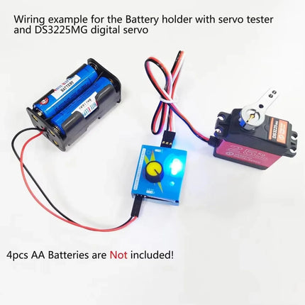 3-Kanal Digital Servo Tester + 4-Zellen AA Batteriehaltergehäuse