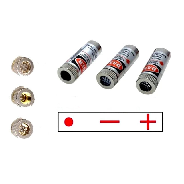 All in one USB 5mW Laser Modul mit Positionierer Halter Fokussierbar mit Netzteil adapter 230V Strahlformen:&nbsp;Punkt / Linie / Kreuz&nbsp;(wechselbare Linsen)