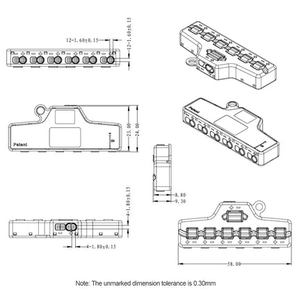 2x Draht Splitter 6 Port – Quick Connect Verteiler 0-42V für LED Kabel sensor