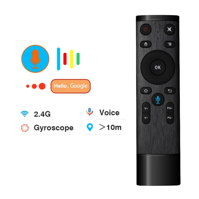 Q5 Air Mouse Fernbedienung – Gyroskop Sprachsteuerung 2.4G USB für Smart TV Android Box