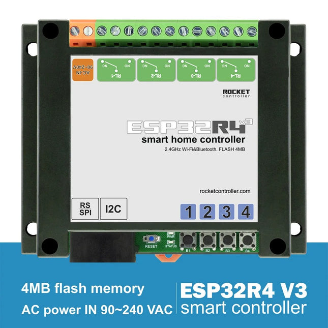 ESP Home assistant 4 Relais controller board TASMOTA Smart-Home-system ESP32R4