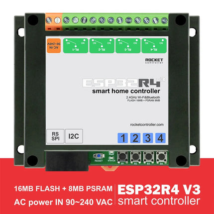 ESP Home assistant 4 Relais controller board TASMOTA Smart-Home-system ESP32R4